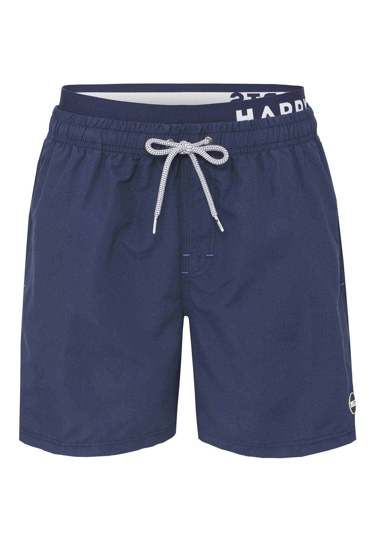 Happy Shorts Zwemshorts heren dubbele waistband effen navy