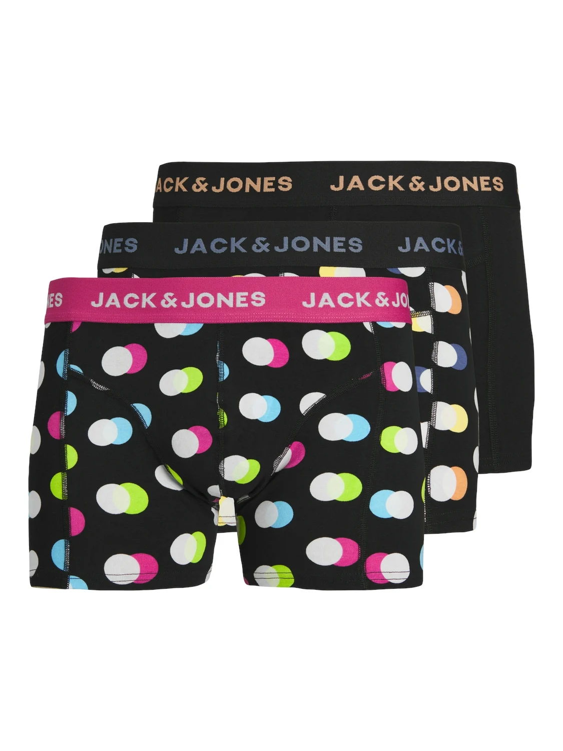 Jack & Jones Heren boxershorts trunks jacreese gestipt 3-pack