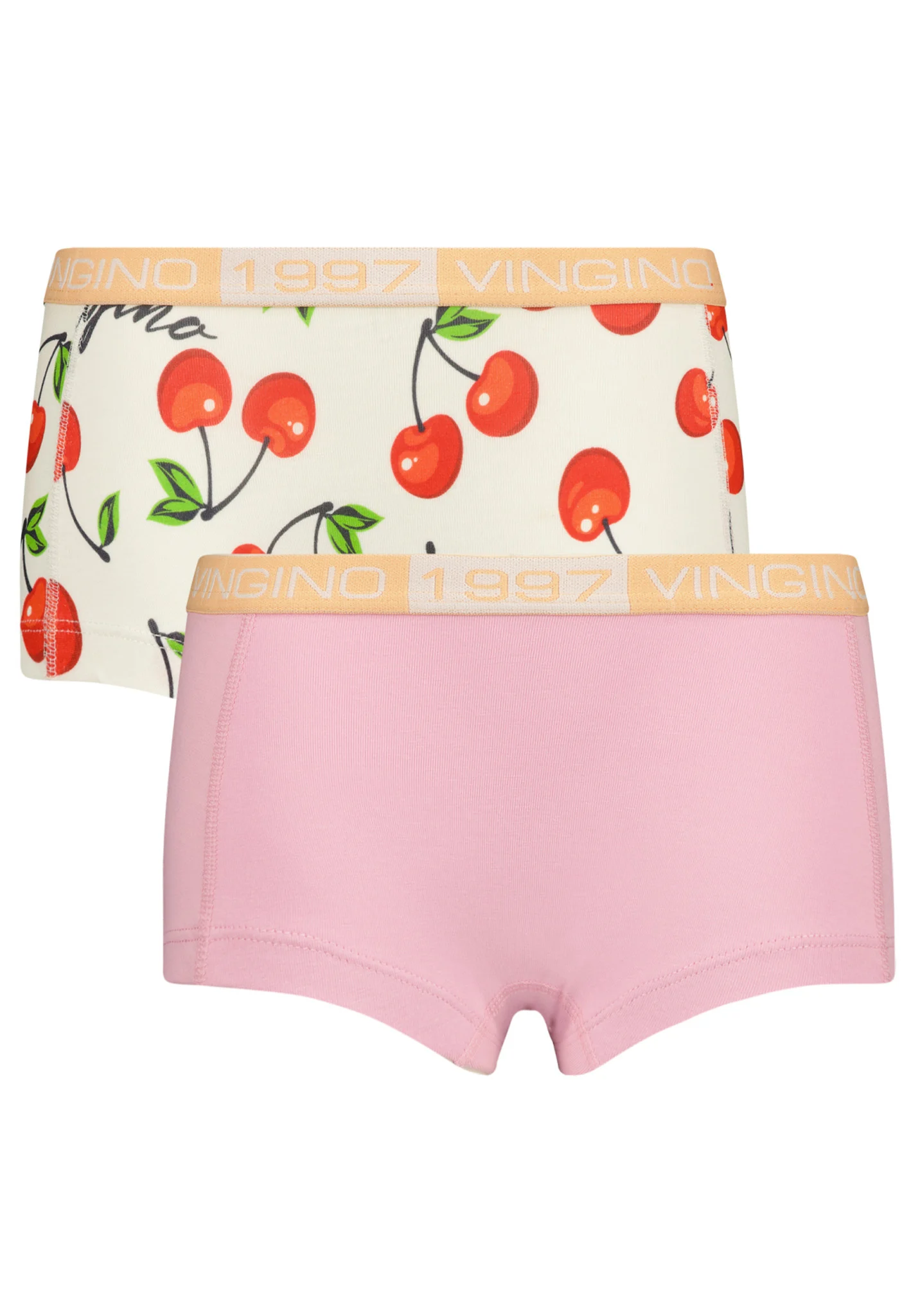 Afbeelding van Vingino Meiden ondergoed 2-pack boxers cherry real