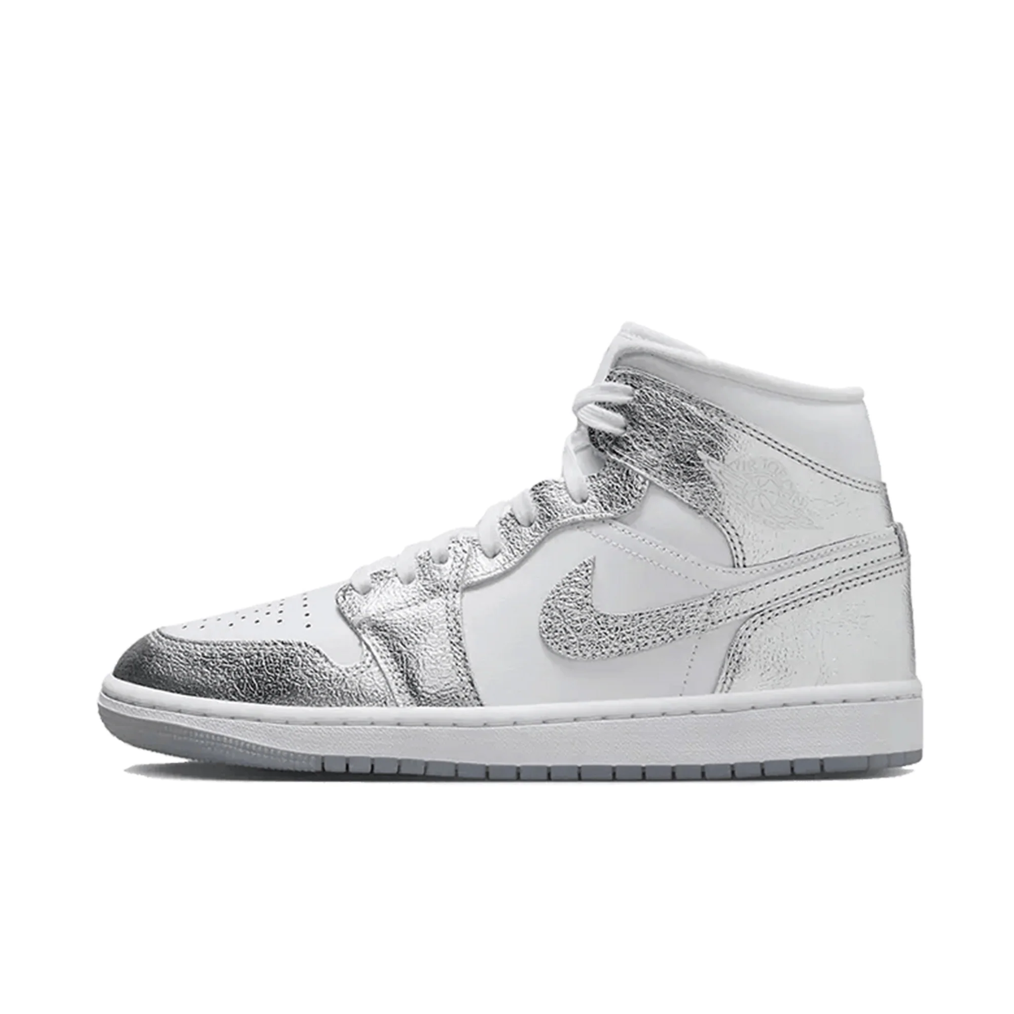 Nike Air jordan 1 mid crinkled chrome