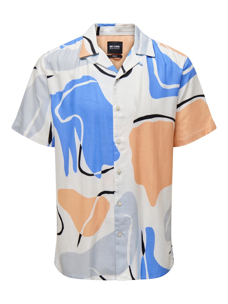 Only & Sons Onsdab reg abstract slub shirt dessin