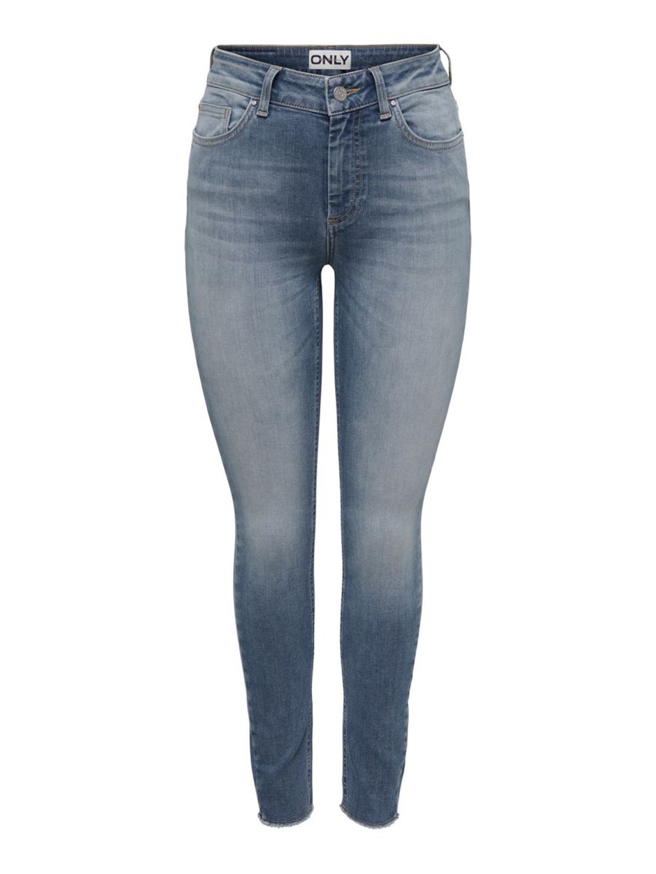 Only Onlblush mid sk ank raw dnm rea231 blue denim