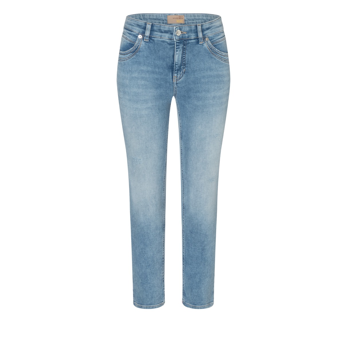 MAC Rich slim chic coating blue denim