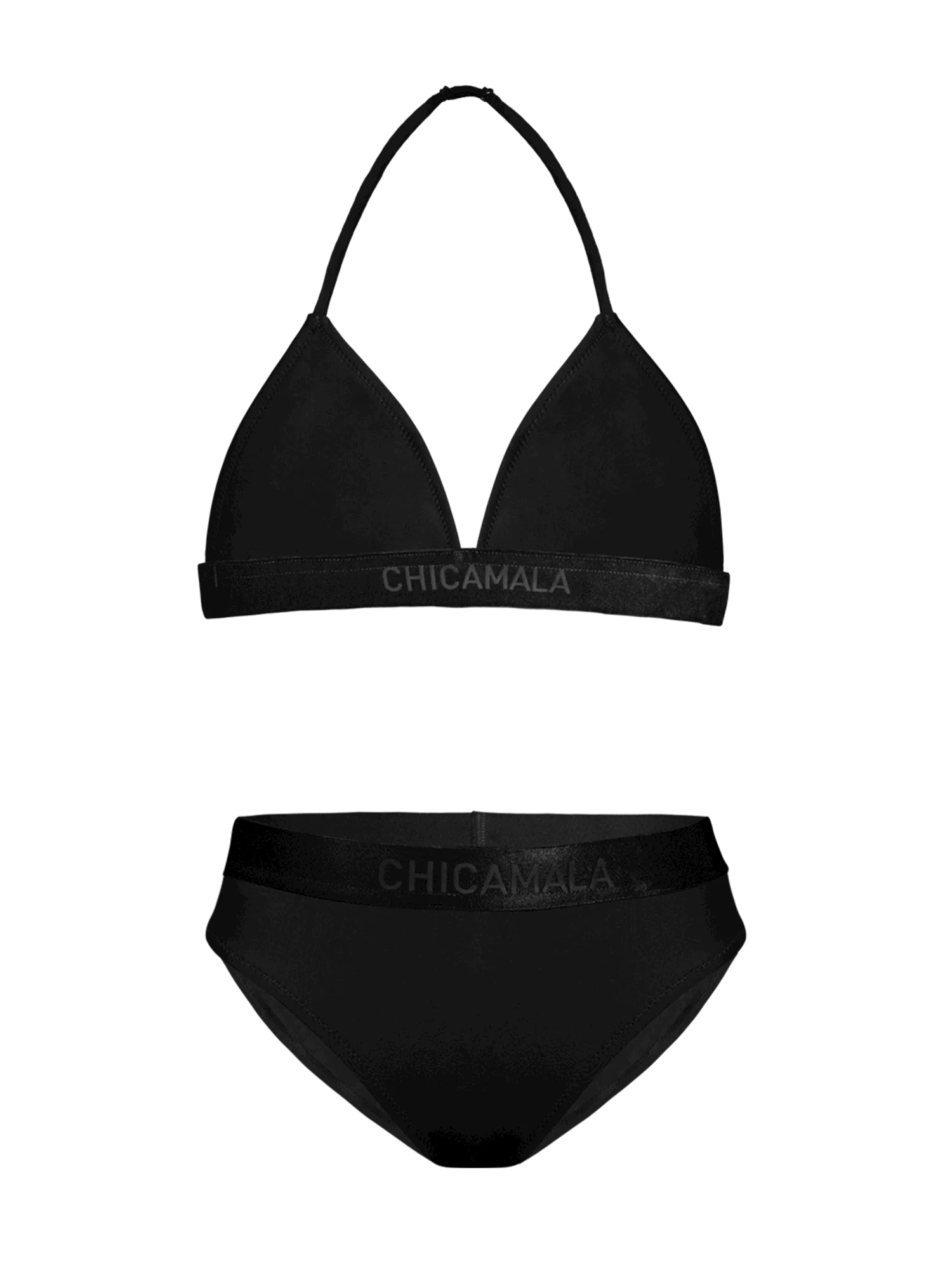 Muchachomalo Meisjes triangle top bikini effen