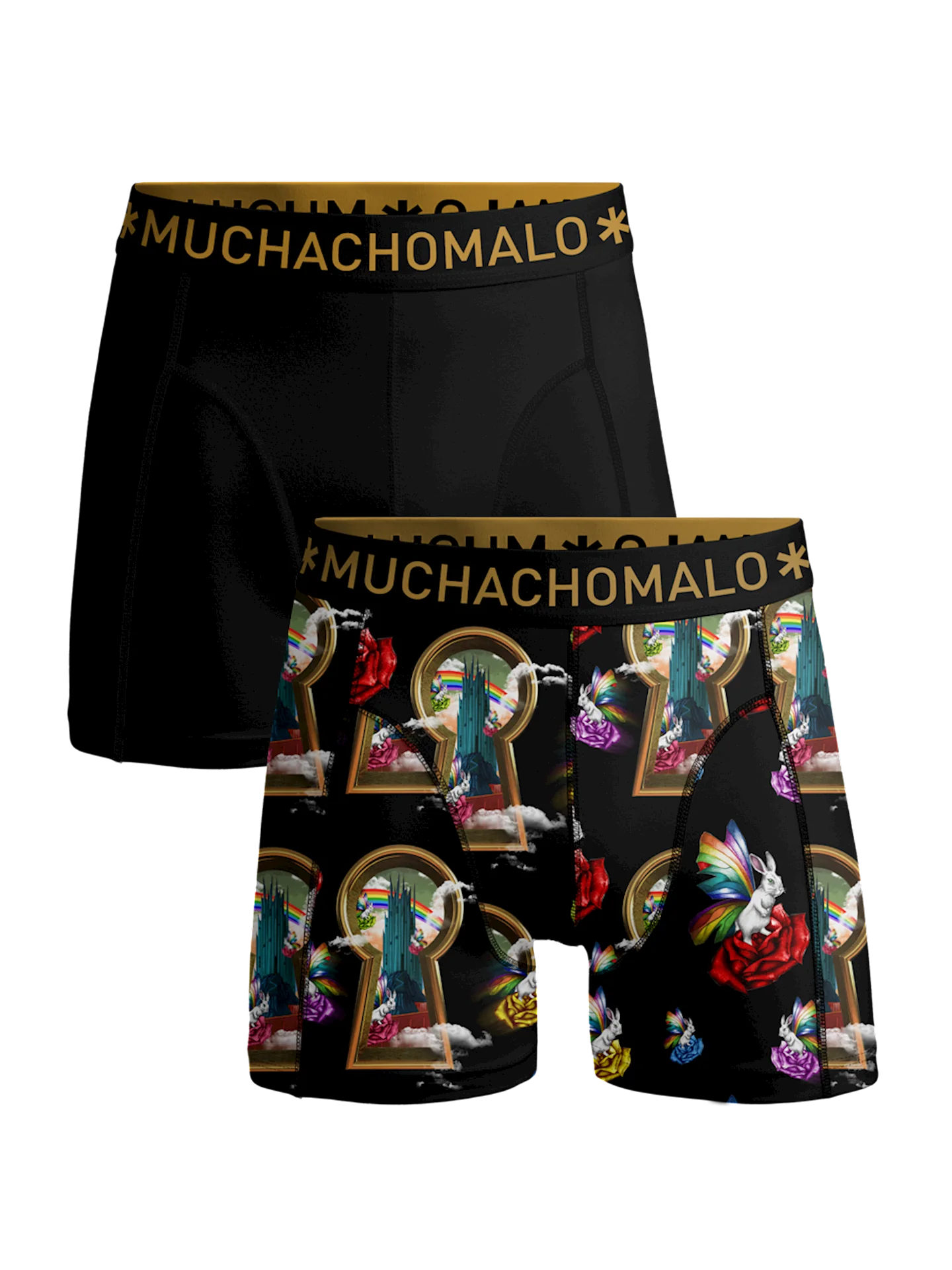 Afbeelding van Muchachomalo Jongens 2-pack boxershorts over the rainbow