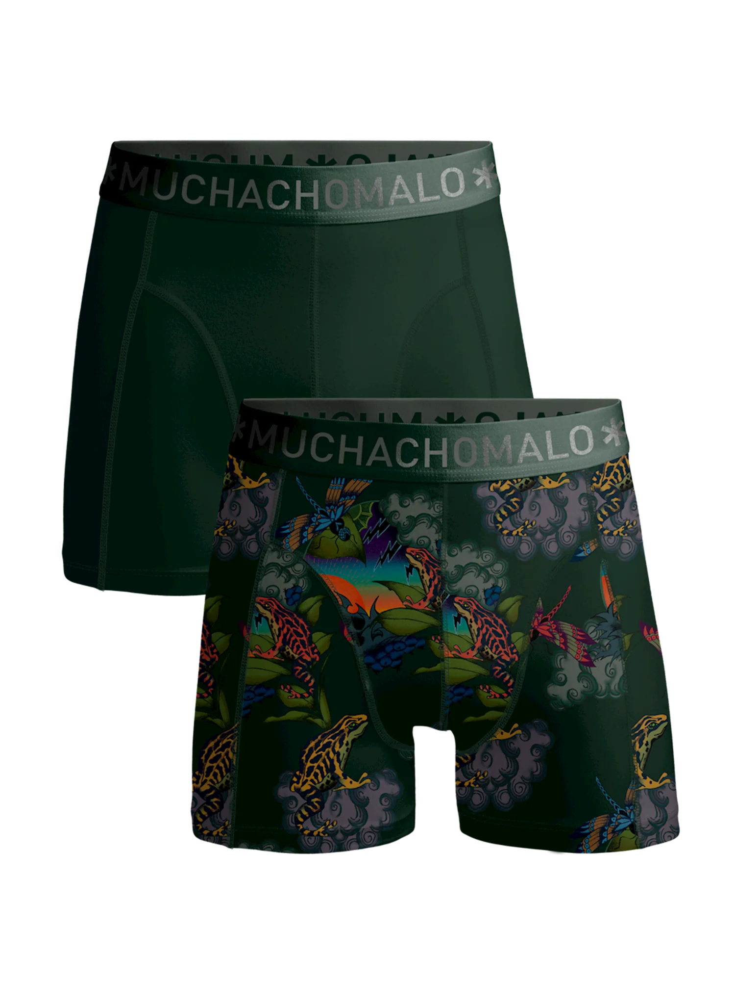 Afbeelding van Muchachomalo Jongens 2-pack boxershorts print/effen