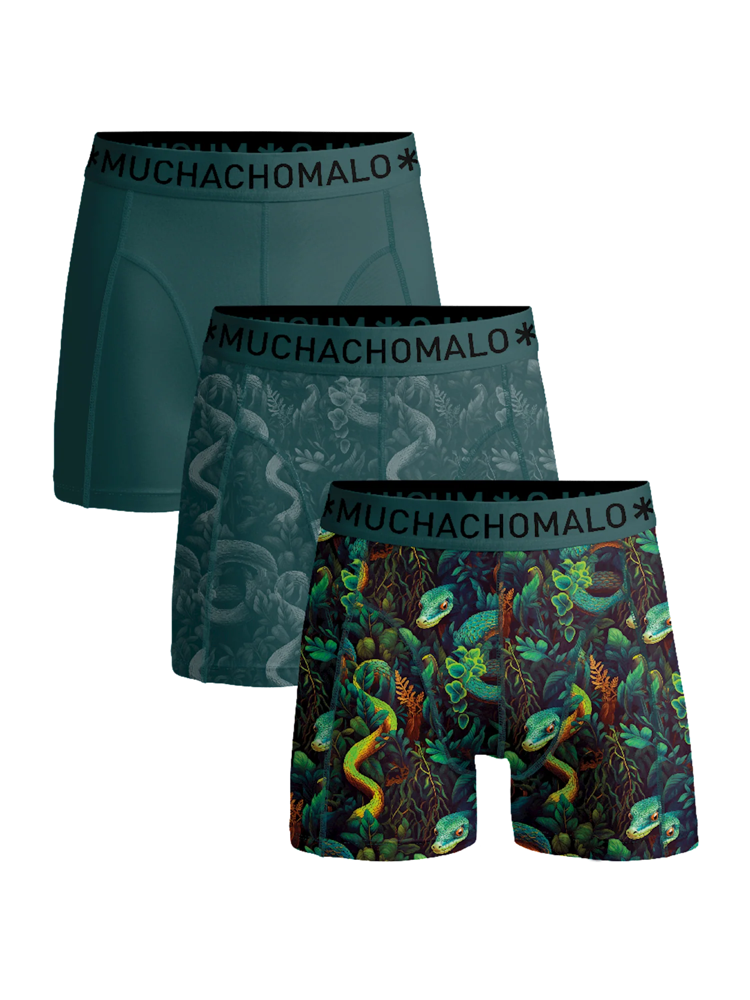 Muchachomalo Jongens 3-pack boxershorts print/effen