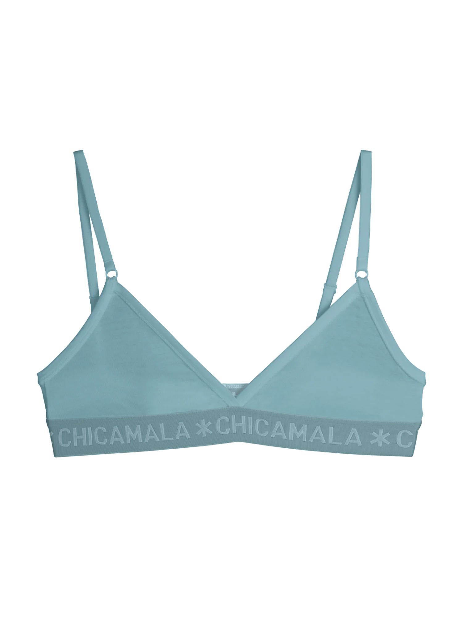 Muchachomalo Meisjes 1-pack triangle top effen mermaid