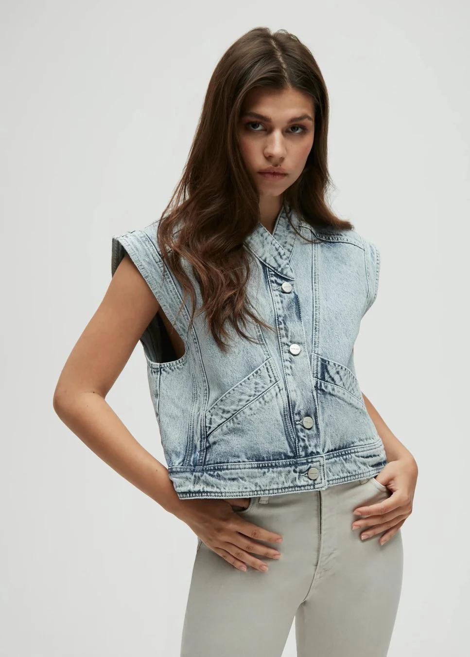 Afbeelding van Homage to Denim Vintage blue denim gilet