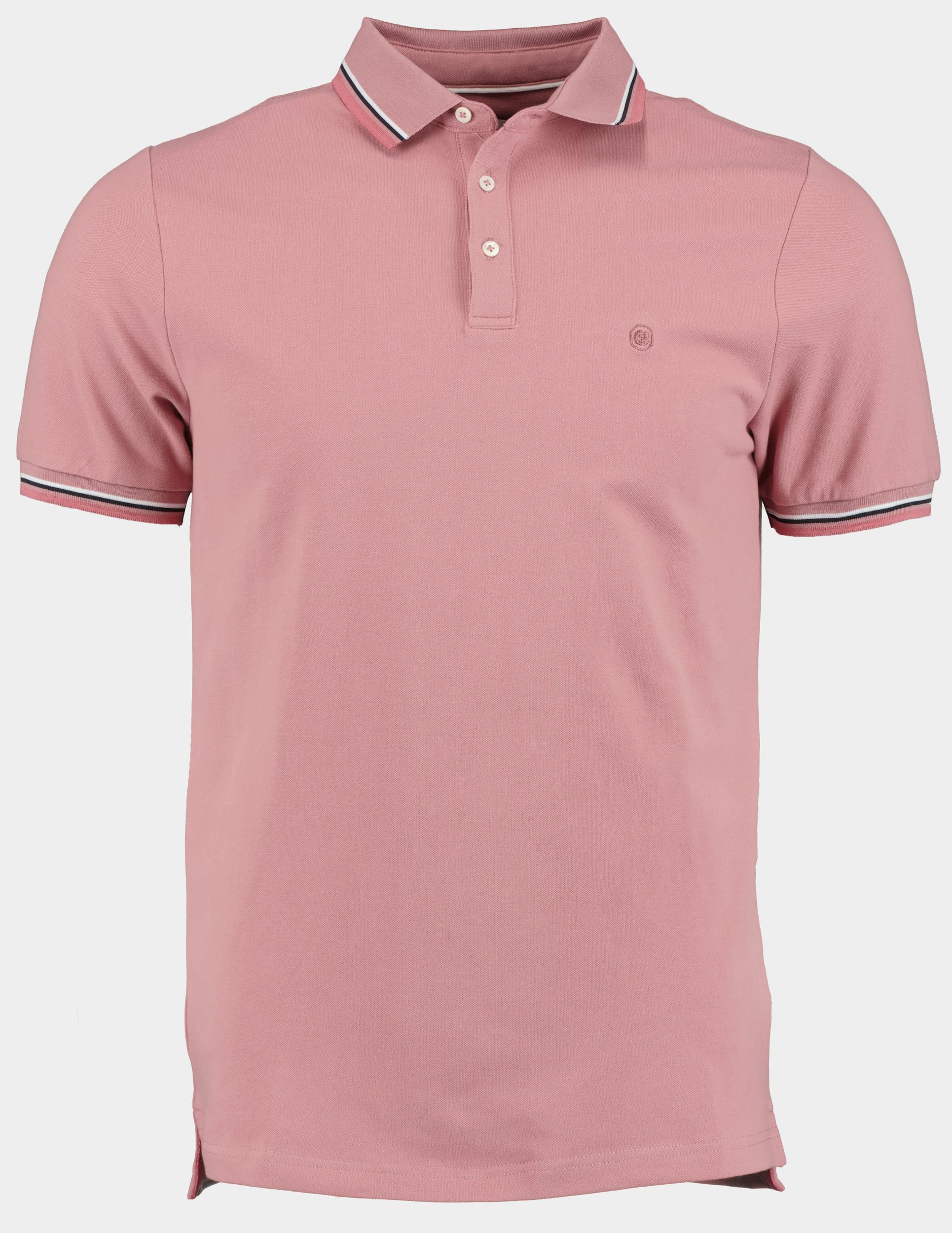 Bos Bright Blue Polo korte mouw jesse polo contrast collar 24108je24bo/771 mauve