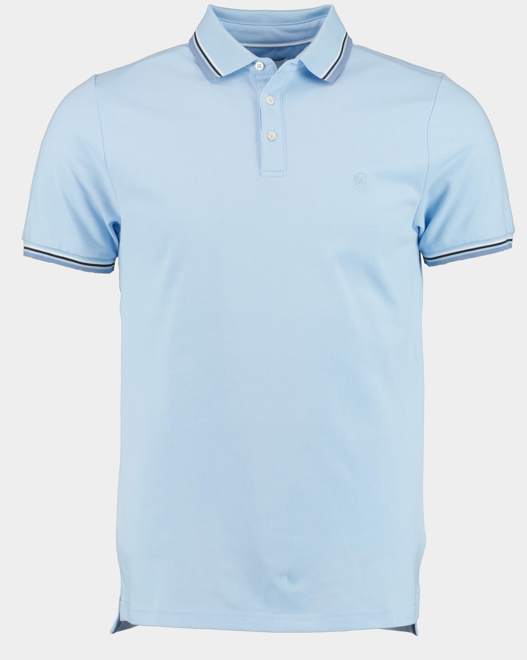 Bos Bright Blue Polo korte mouw jesse polo contrast collar 24108je24bo/210 l.blue