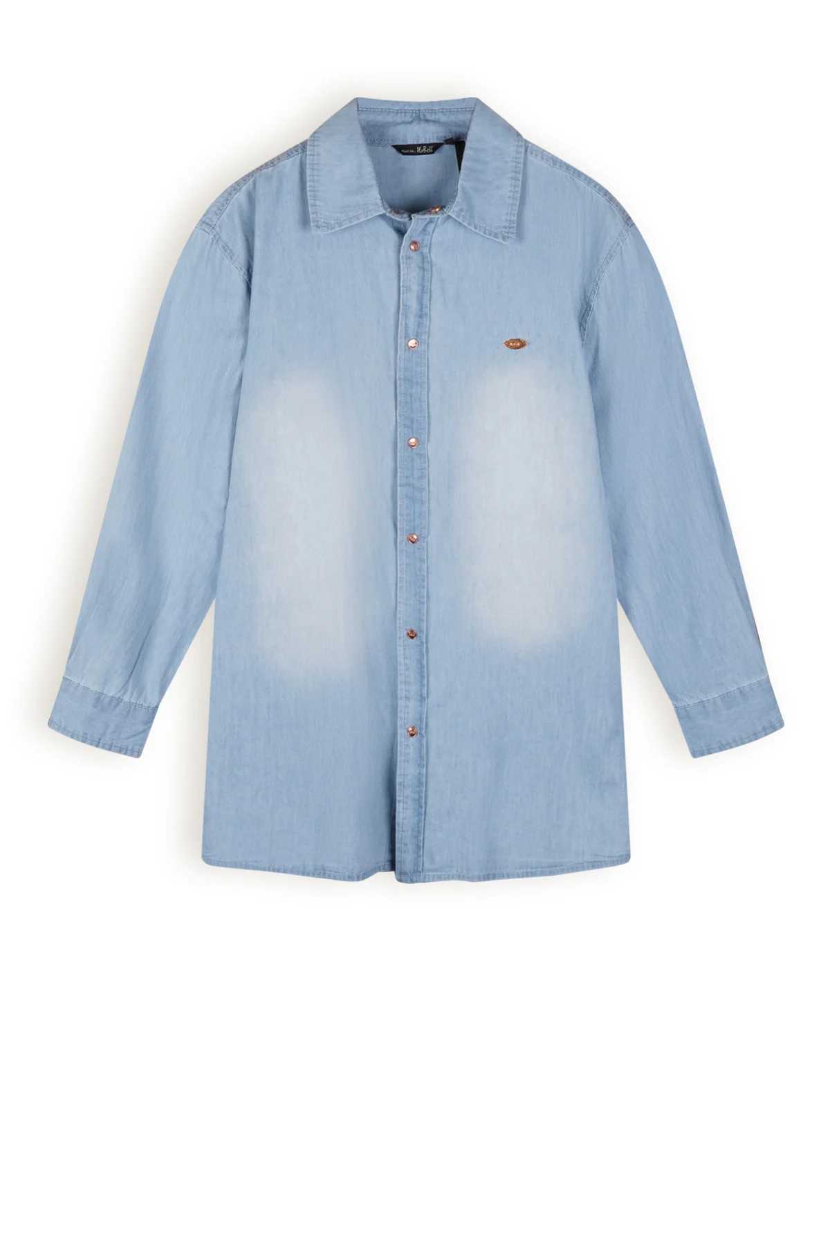 NoBell Meisjes spijkerjas oversized denim sea