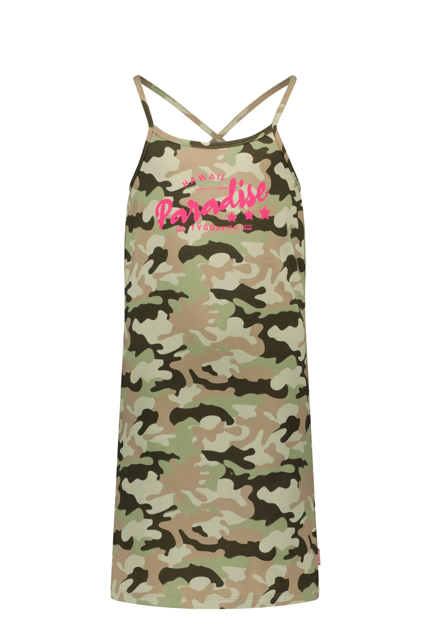 Tygo & Vito Meisjes jurk camo aop army