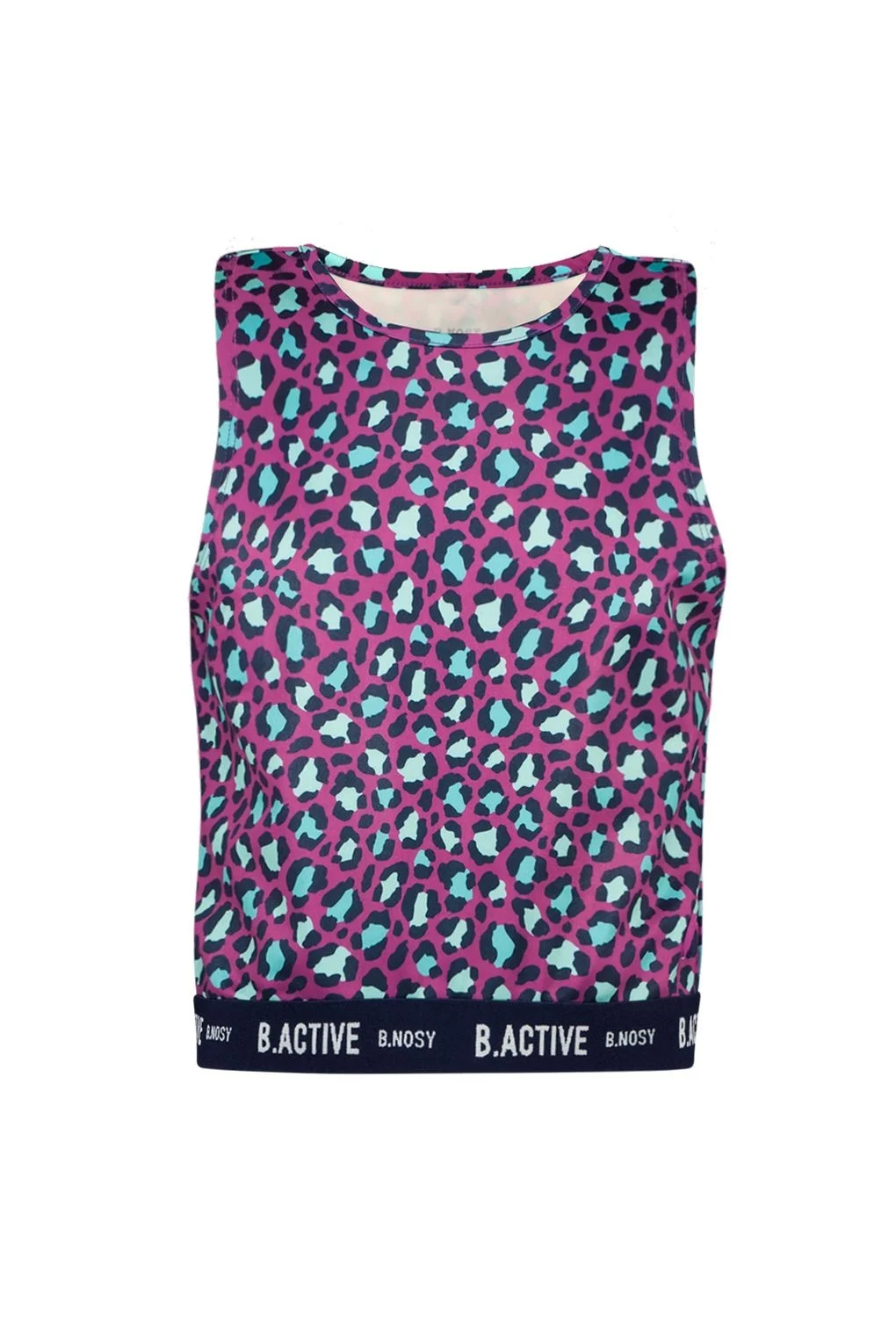 Afbeelding van B.Nosy Meisjes tanktop print active amy active aqua panter