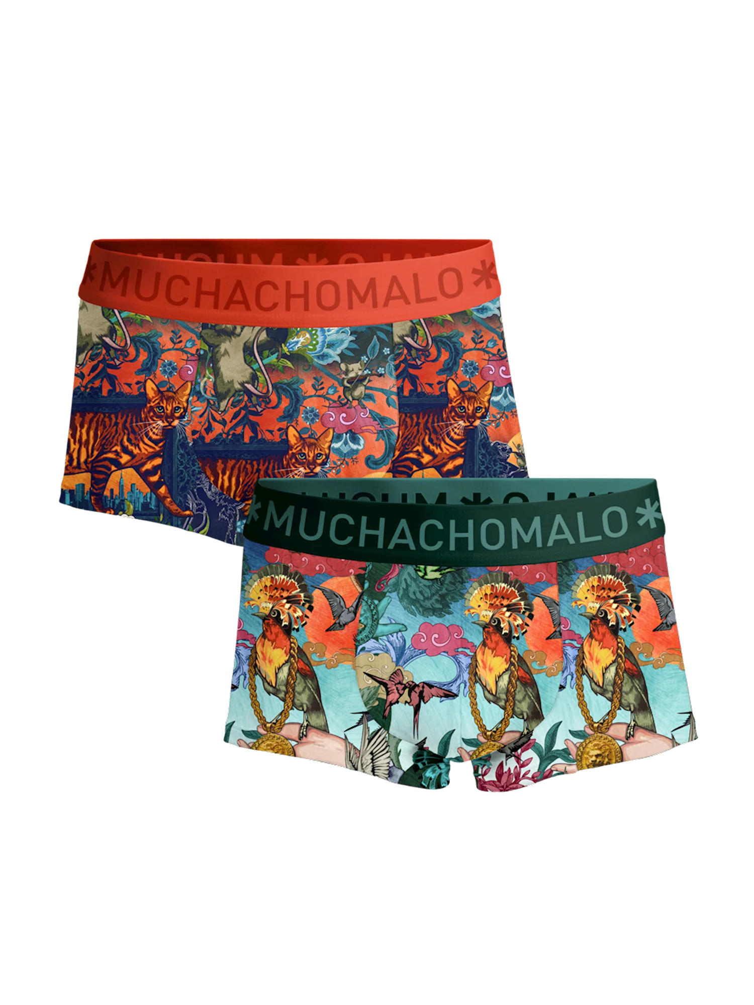 Muchachomalo Heren 2-pack trunks birdcat