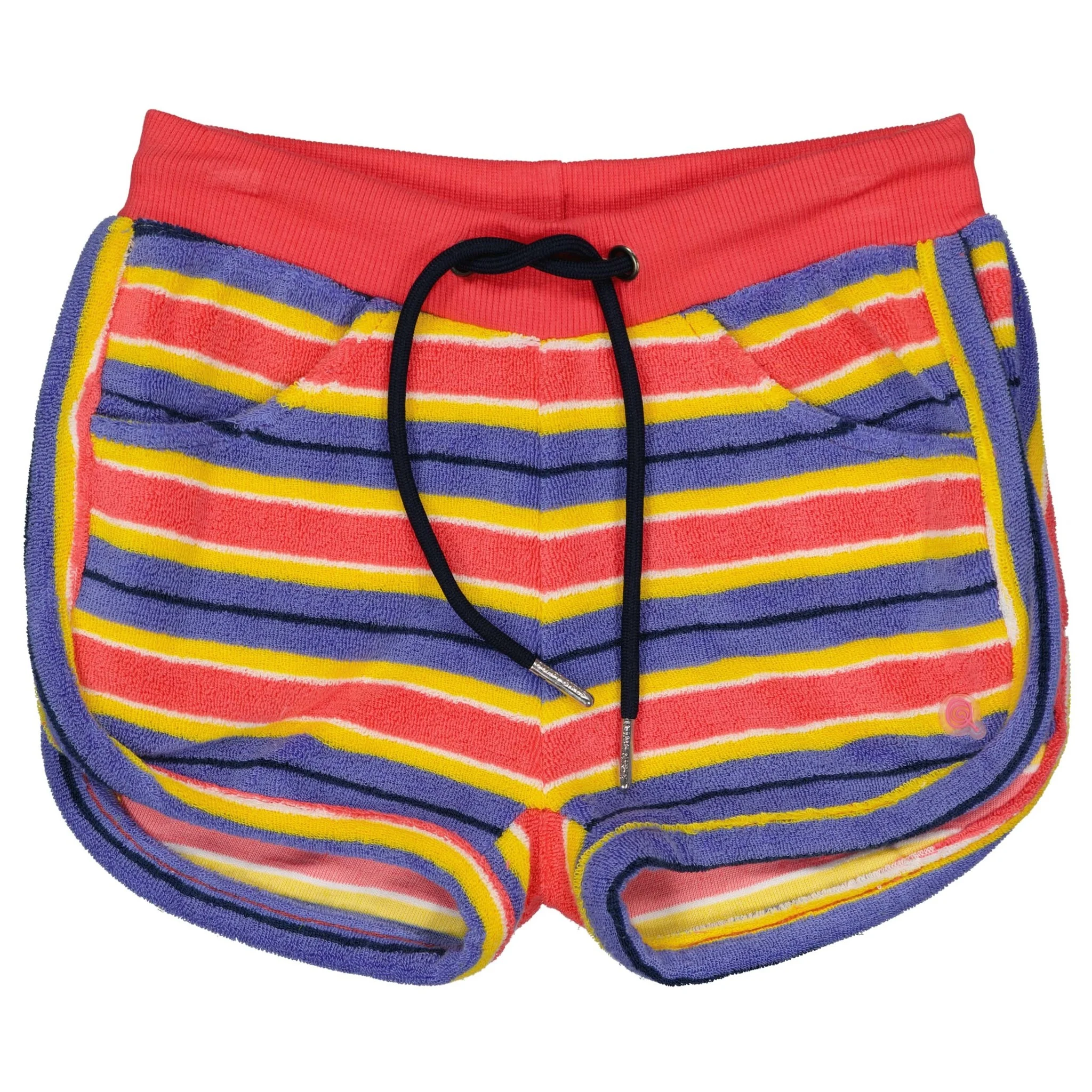 Quapi Meisjes short marli aop koraal gestreept
