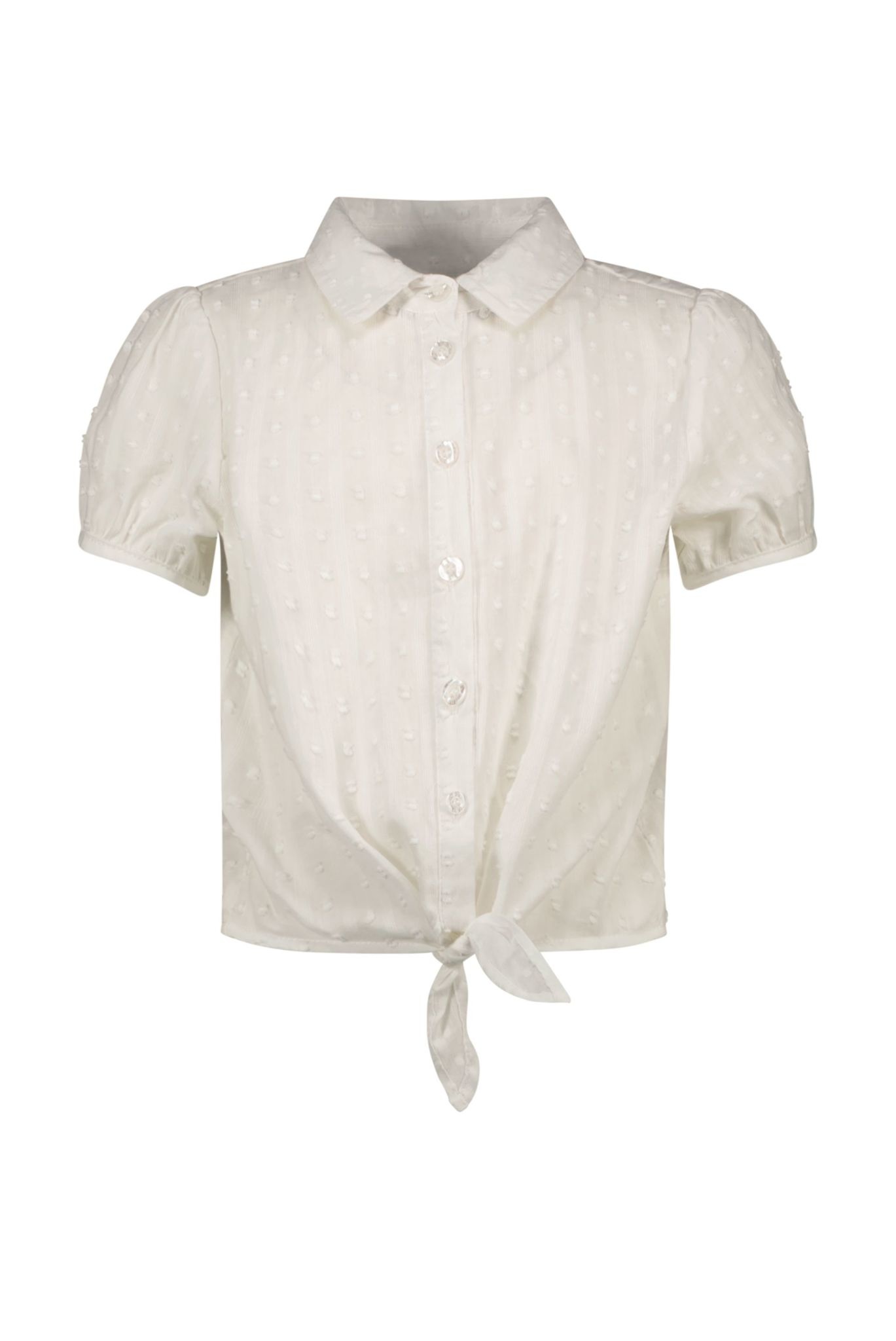 B.Nosy Meisjes korte mouwen blouse met knoop cotton