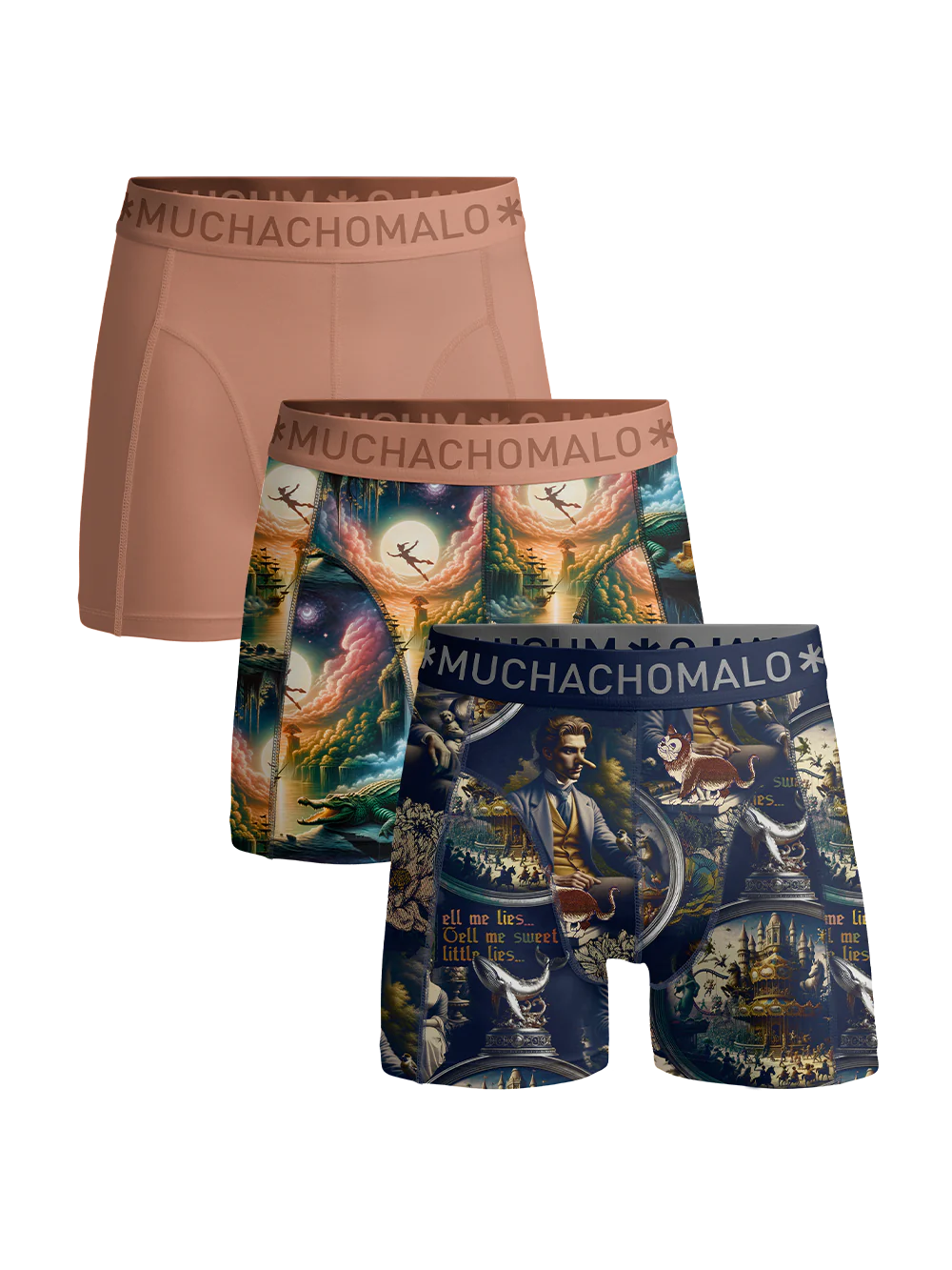 Muchachomalo Jongens 3-pack boxershorts pinocchio peter