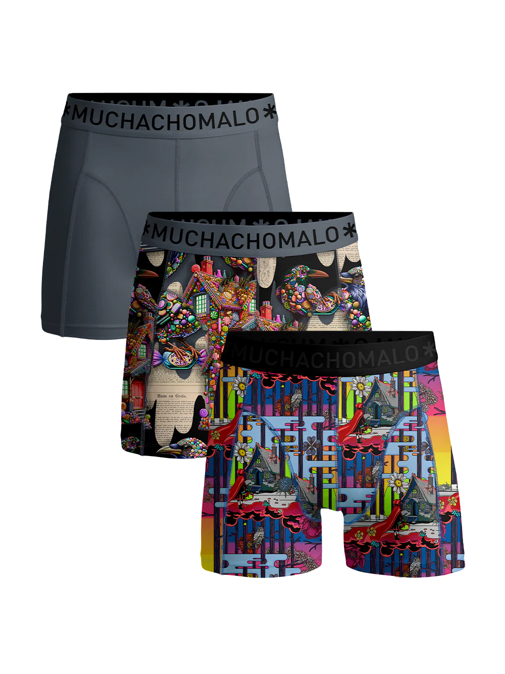 Muchachomalo Jongens 3-pack boxershorts redridinghood hansel