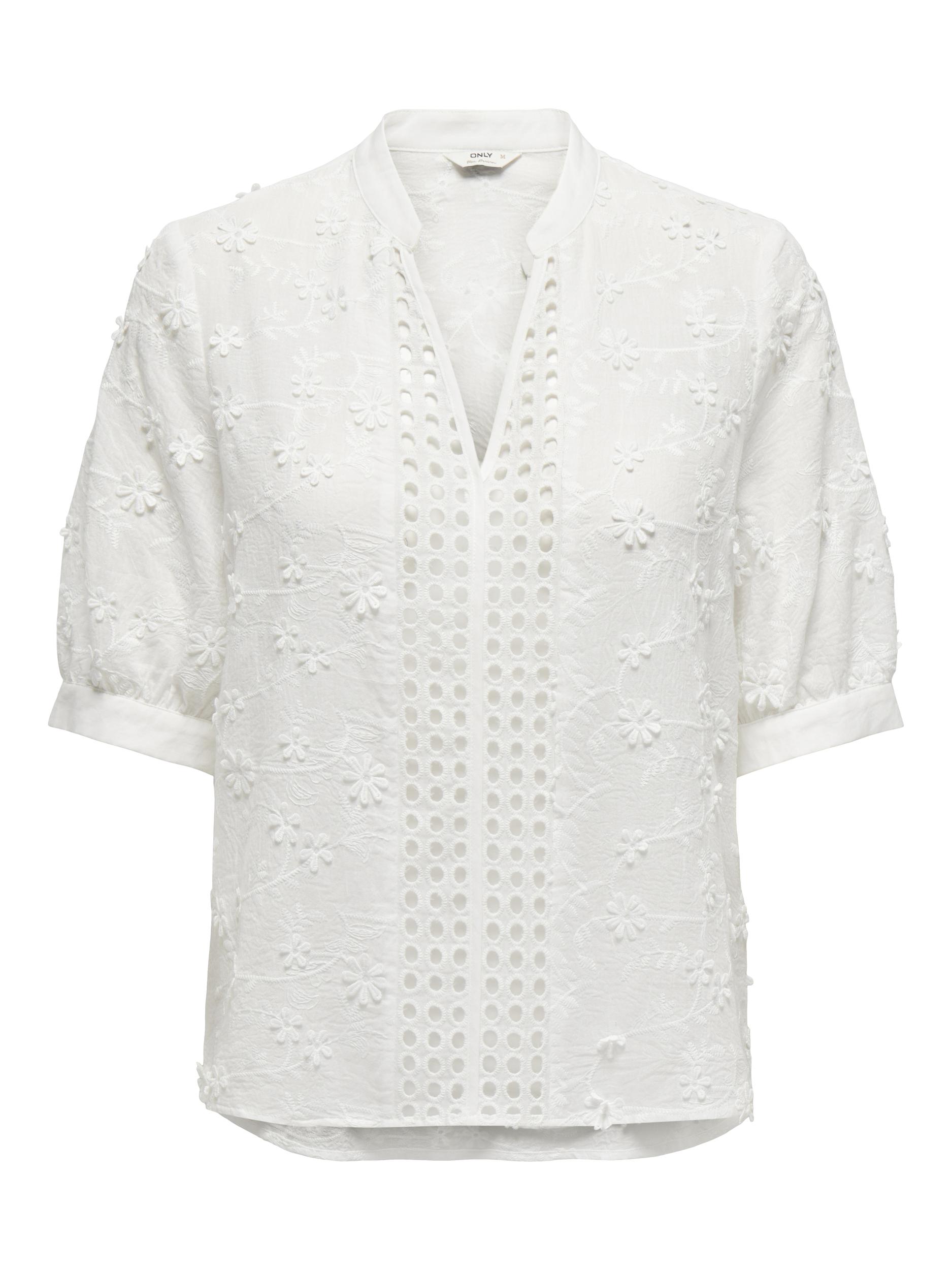 Only Onlalice emb ss shirt wvn cs