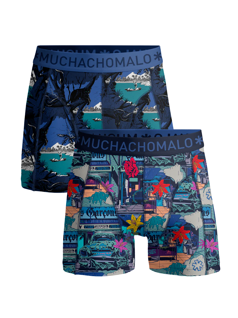 Muchachomalo Boys 2-pack boxer shorts urbex jungle