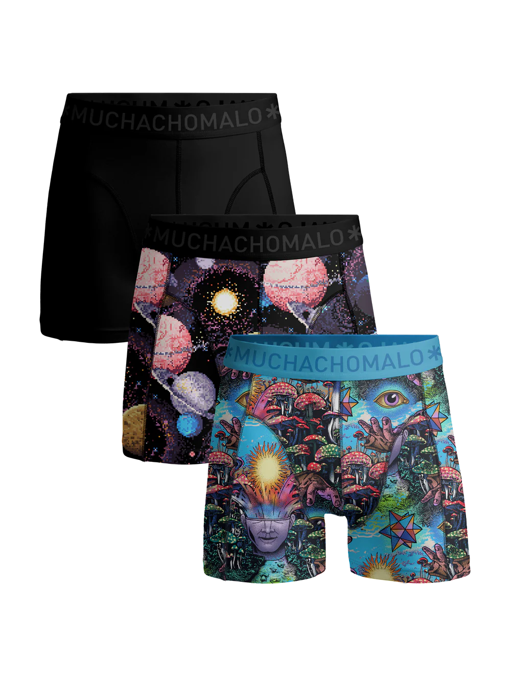 Muchachomalo Boys 3-pack boxer shorts inner outer space