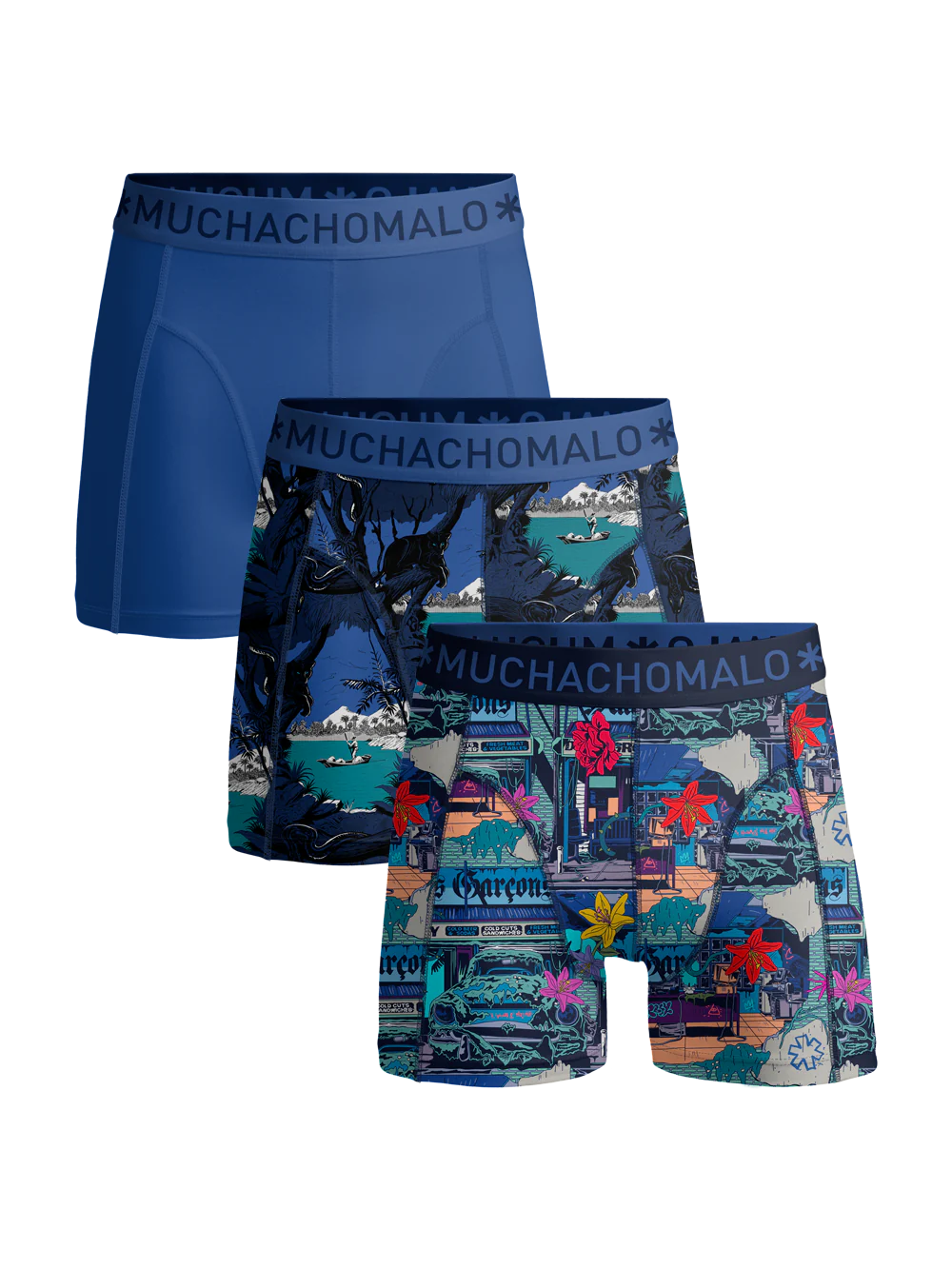 Muchachomalo Boys 3-pack boxer shorts urbex jungle