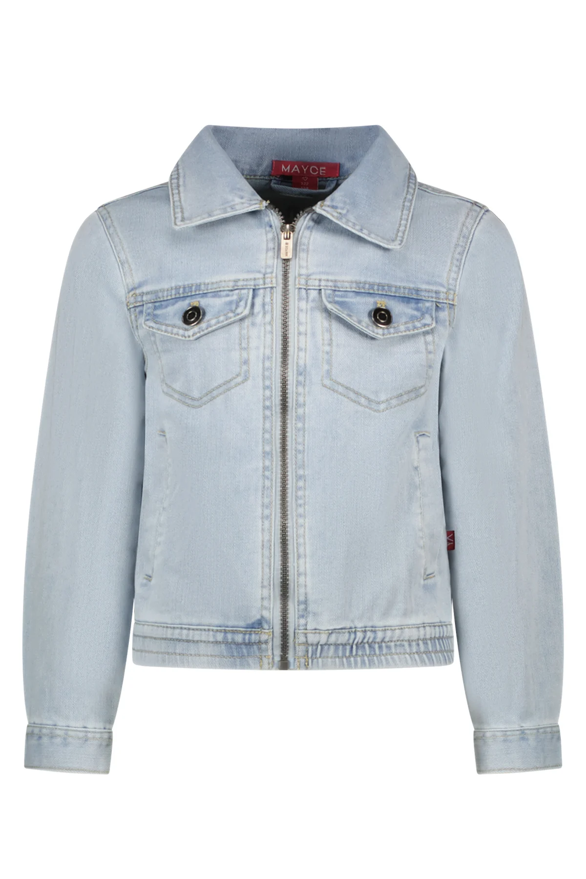 MAYCE Meisjes spijkerjasje licht denim