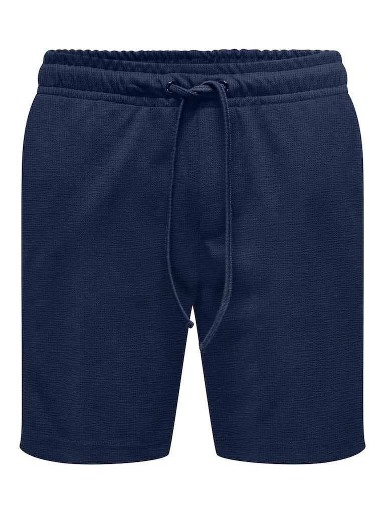 Only & Sons Onskian reg seersucker shorts navy