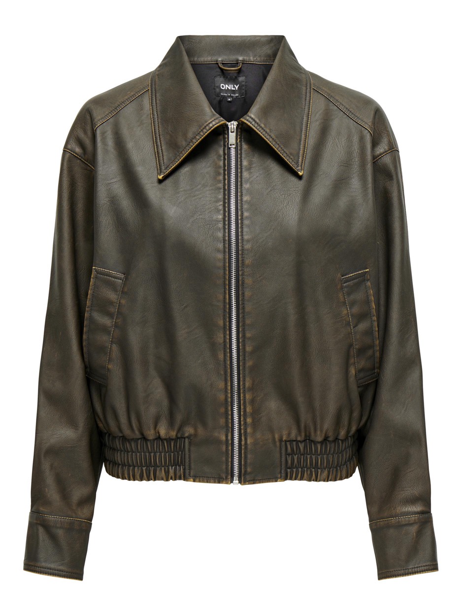 Only Onlmindy faux leather bomber fw otw -