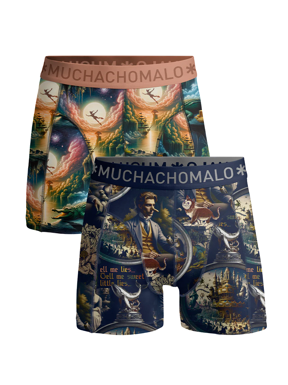Muchachomalo Jongens 2-pack boxershorts pinocchio peter