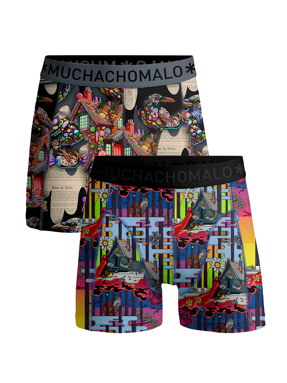 Muchachomalo Jongens 2-pack boxershorts redridinghood hansel