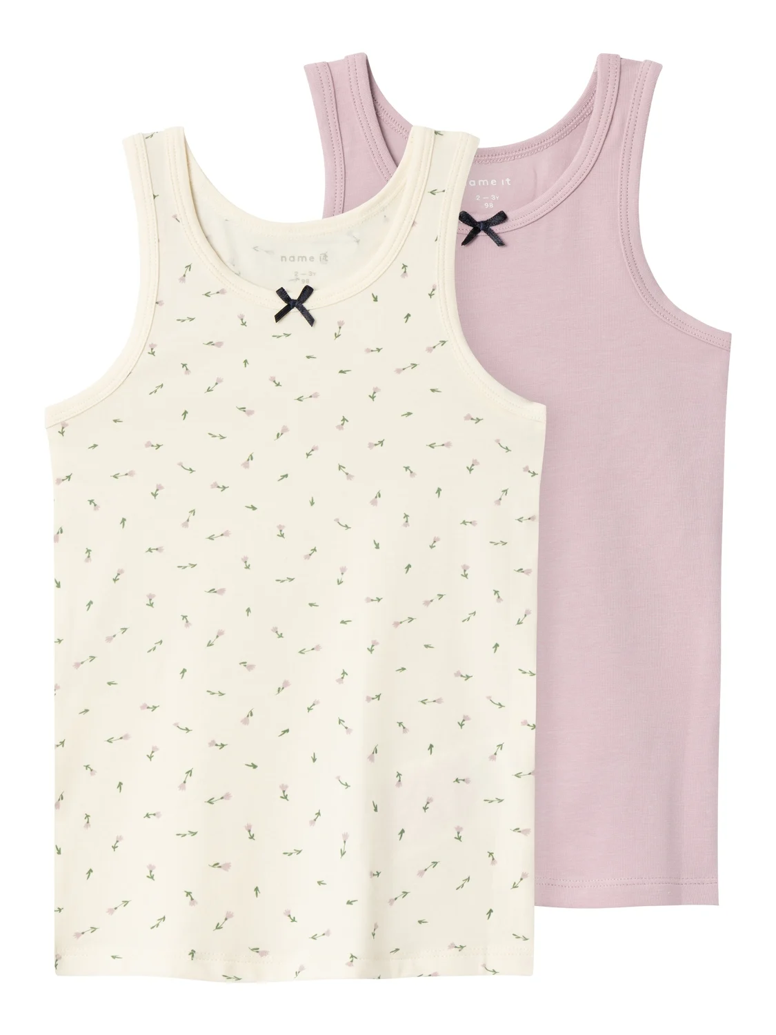 Name It Kinder topjes meisjes nkftank roze/off-white 2-pack