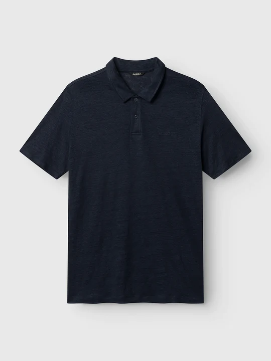 Gabba Duke linen polo ss 10806 night sky
