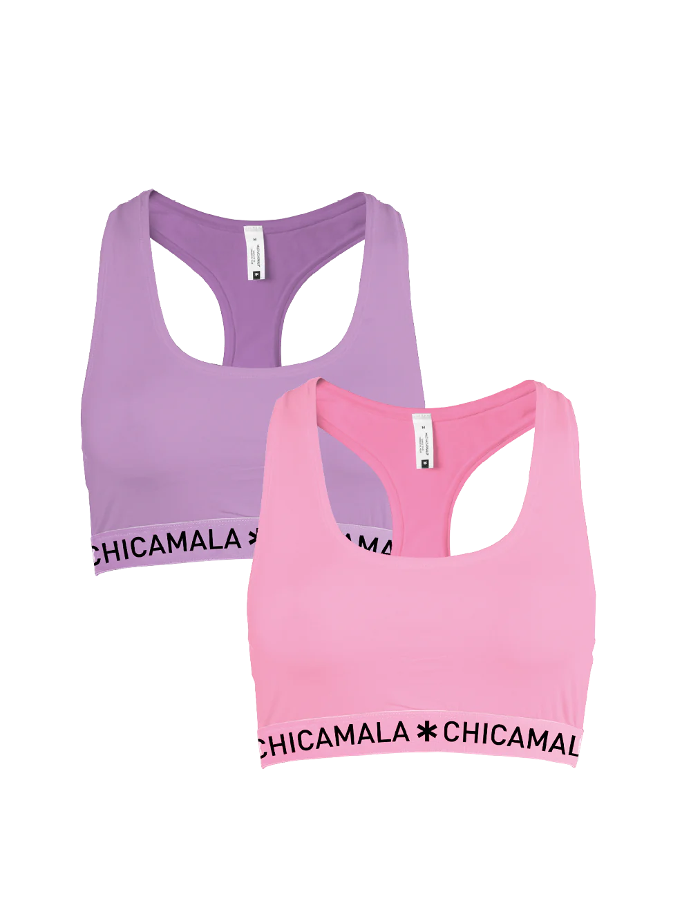 Muchachomalo Dames 2-pack racerback effen