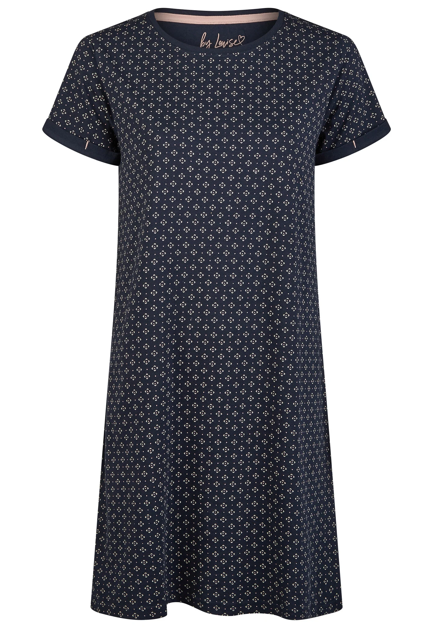 By Louise Essential dames nachthemd korte mouw aop