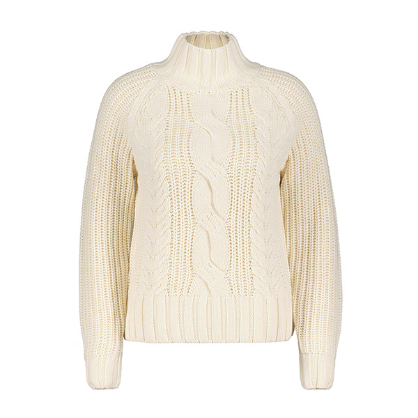 Red Button Sweater srb4370 turtle cable cream