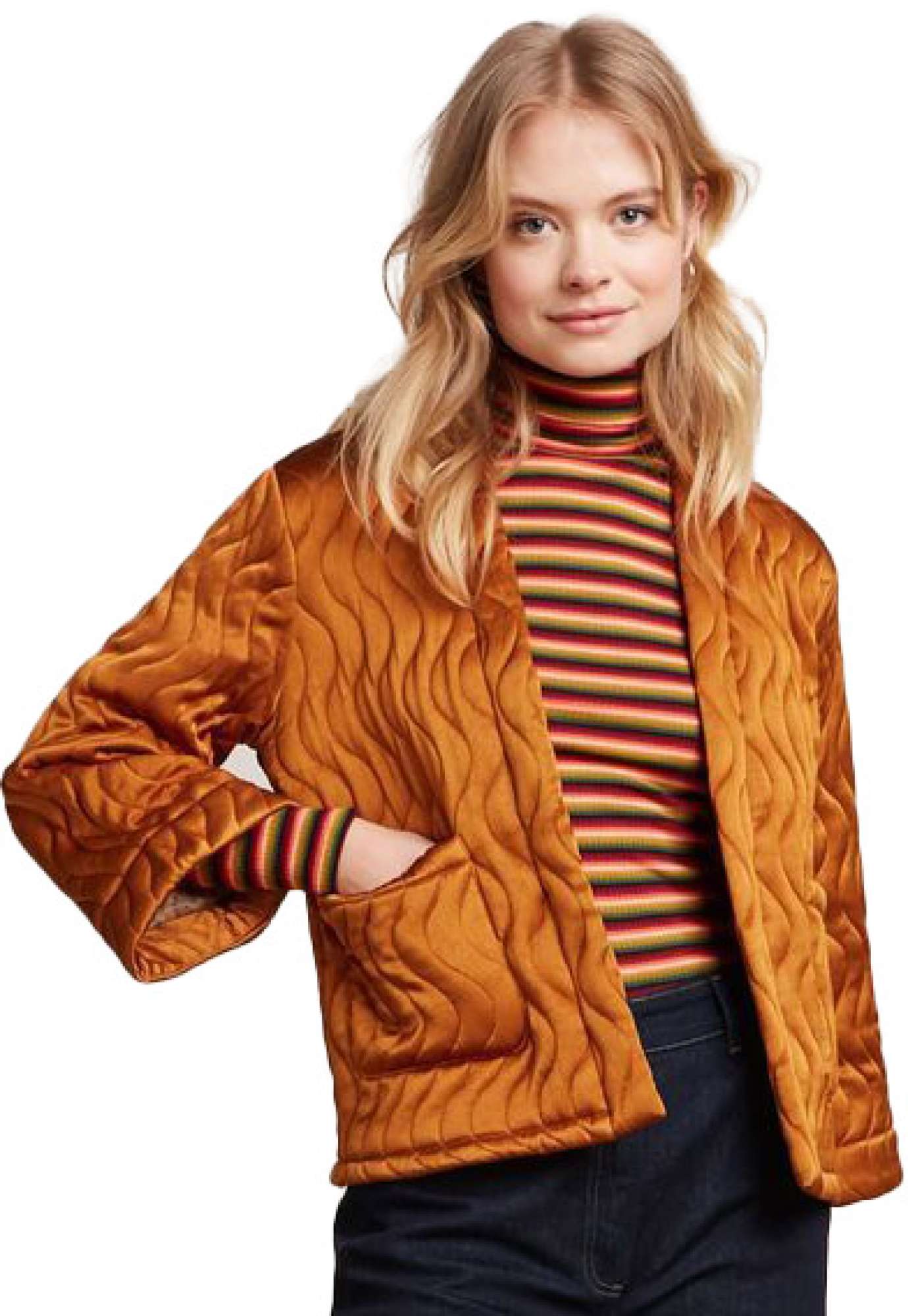 Afbeelding van King Louie Noor jacket star satin maple