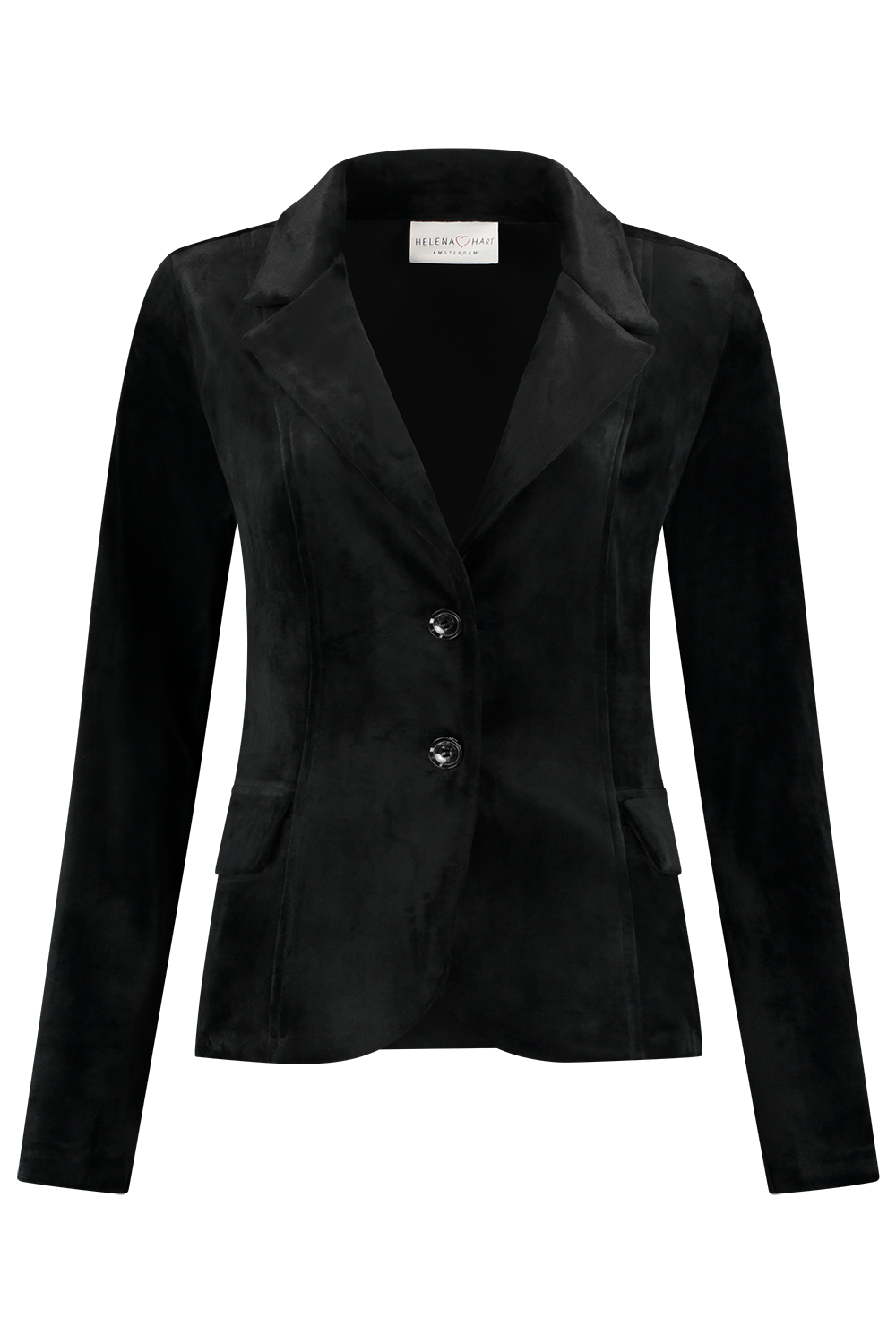 Helena Hart Blazer velour kort 7446 black