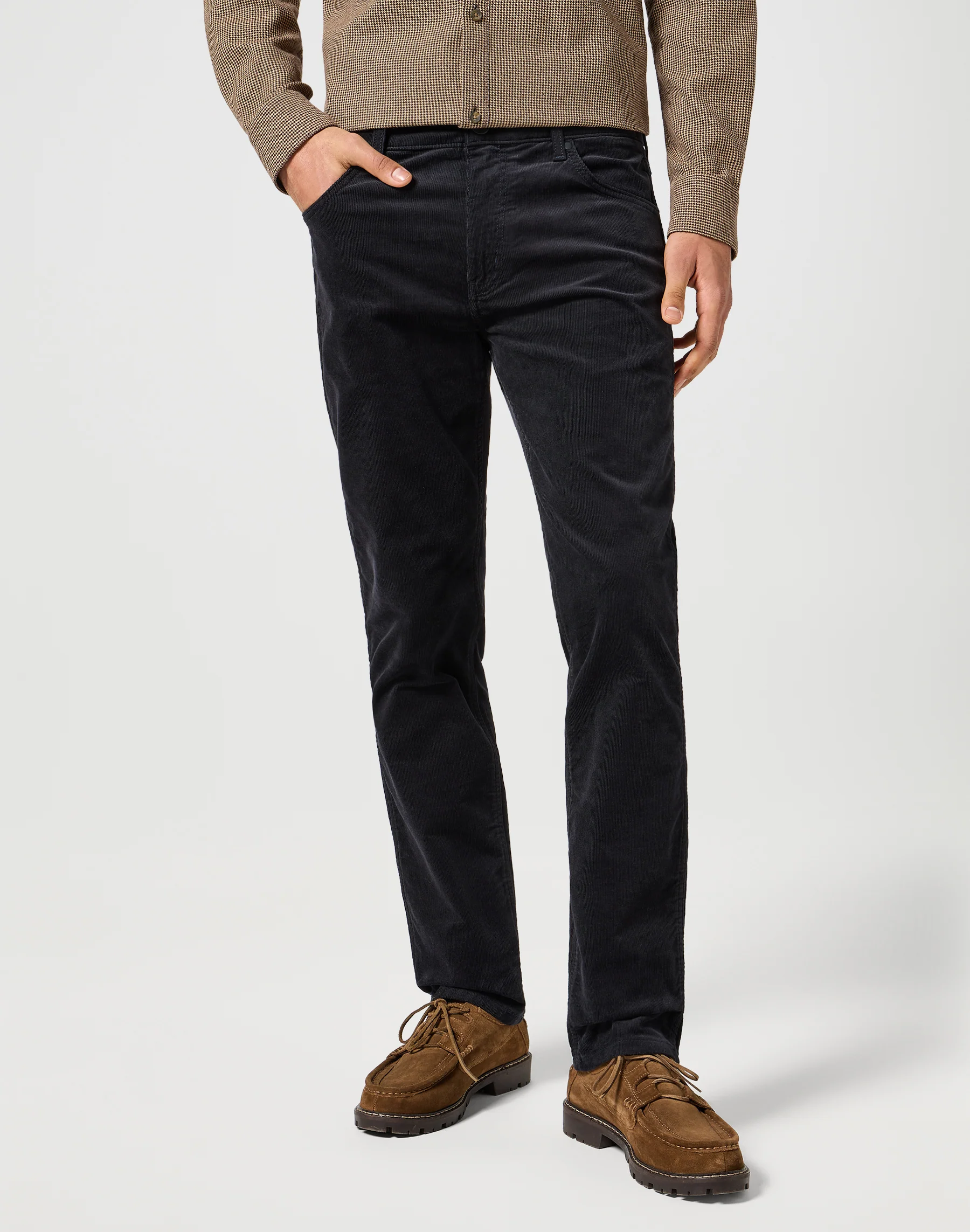 Wrangler Greensboro heren regular-fit corduroy black
