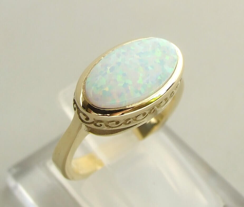 Afbeelding van Christian 14 karaat ring met opaal