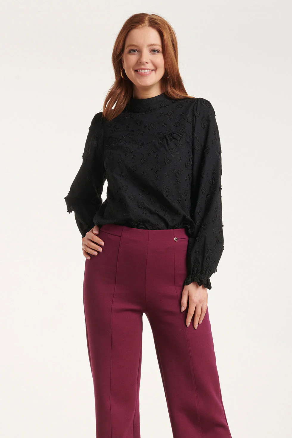 Smashed Lemon 24591 bloem textuur e blouse |