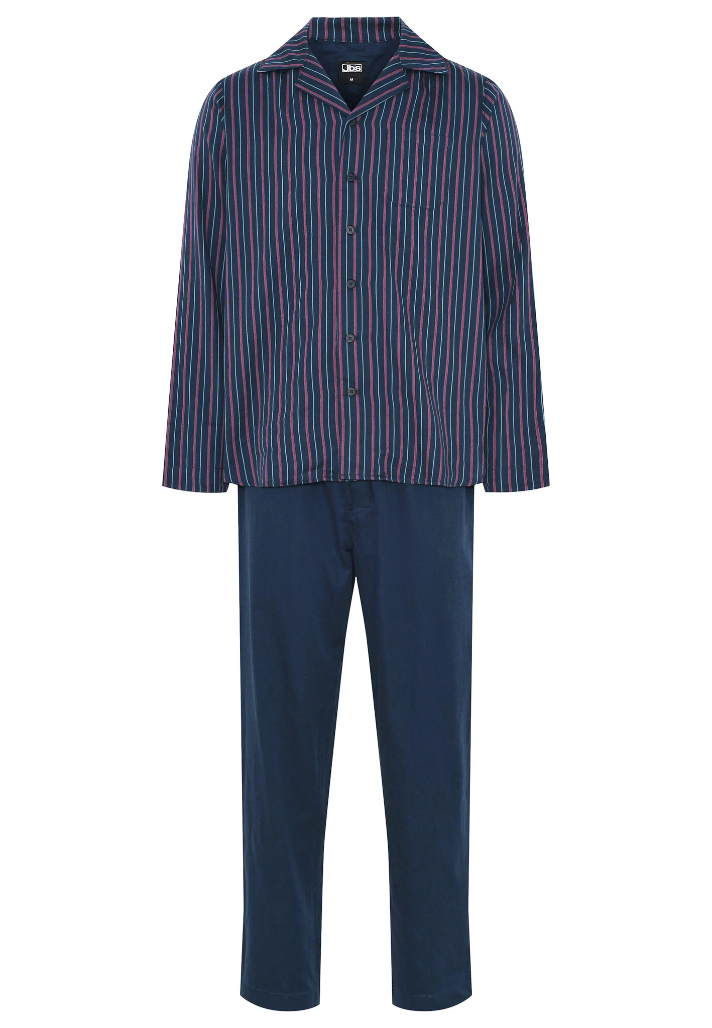 JBS Heren pyjama set lang gestreept met knoopsluiting