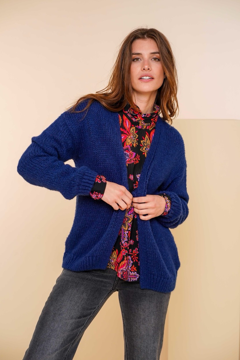 Afbeelding van Geisha Cardigan basic navy