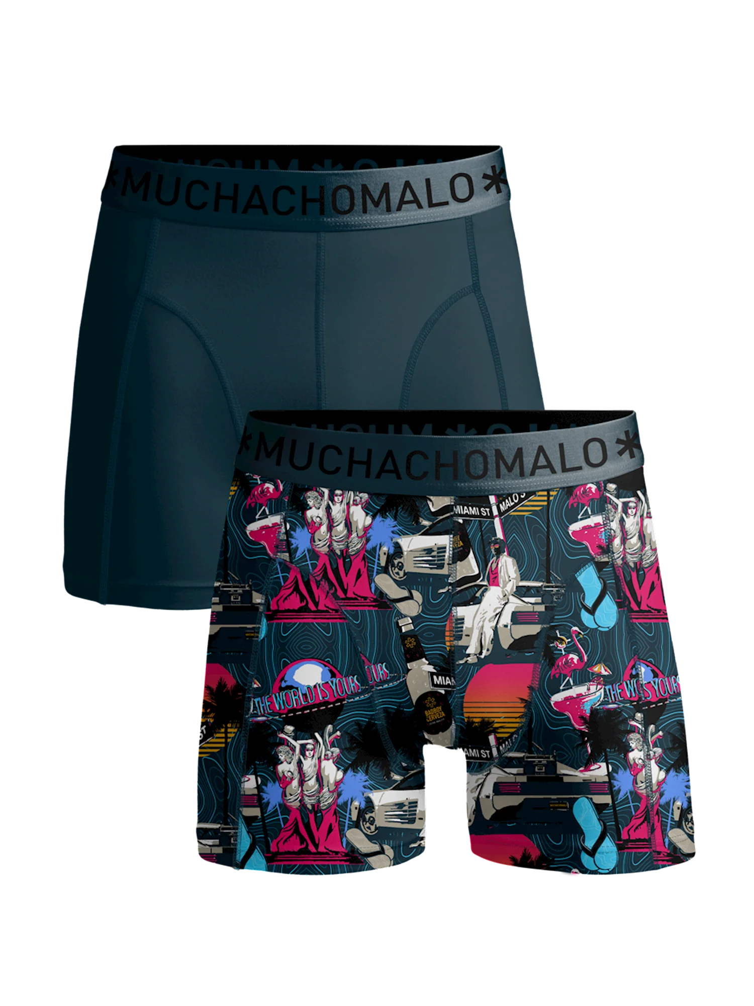 Muchachomalo Boys 2-pack boxer shorts miami vatos ace