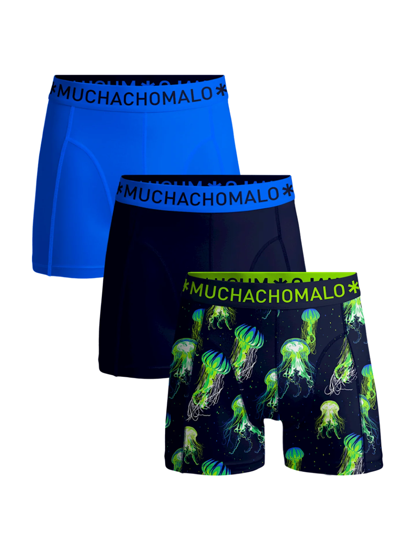 Muchachomalo Boys 3-pack short jellyfish