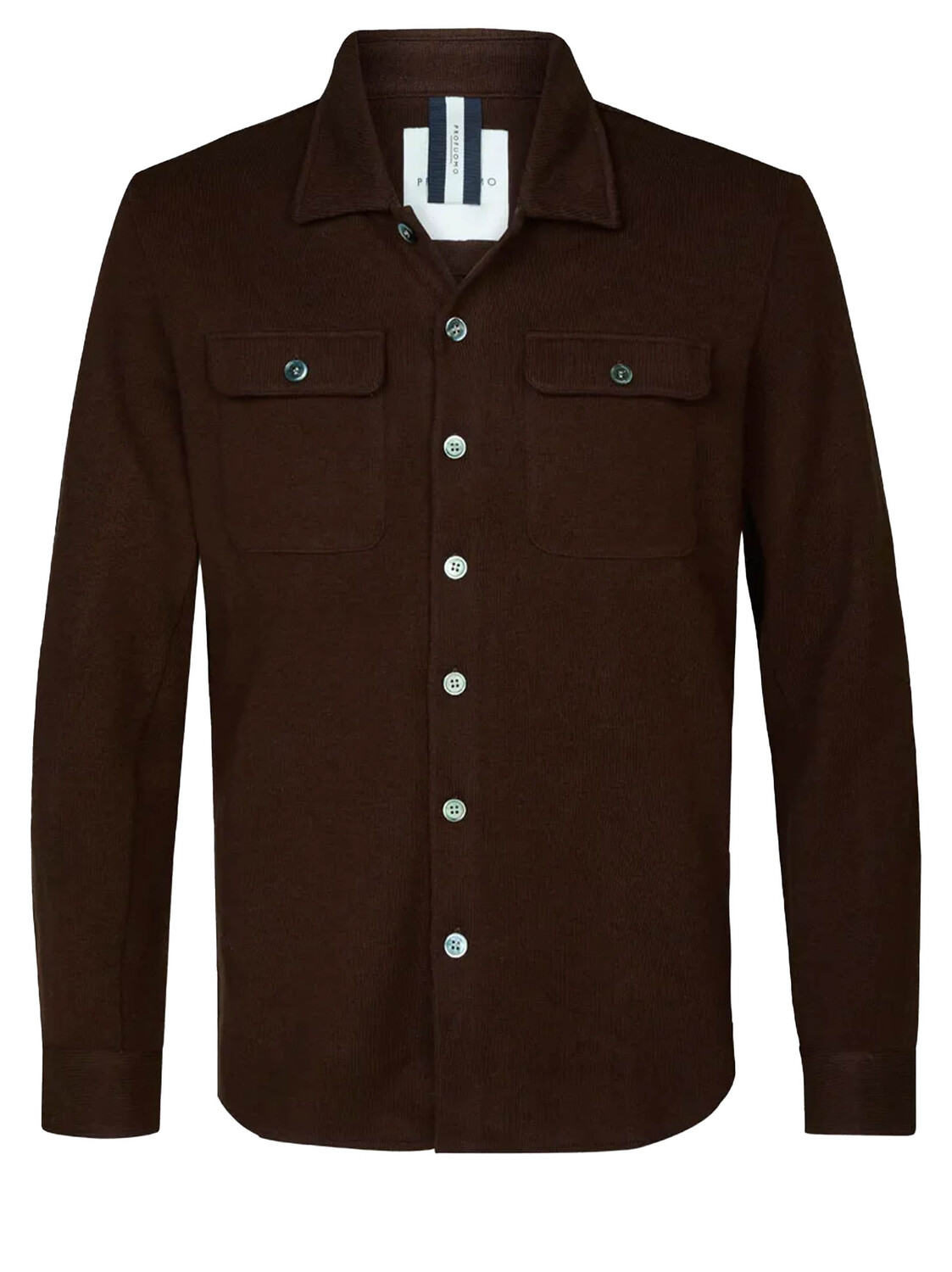 Profuomo Donker wol knitted overshirt