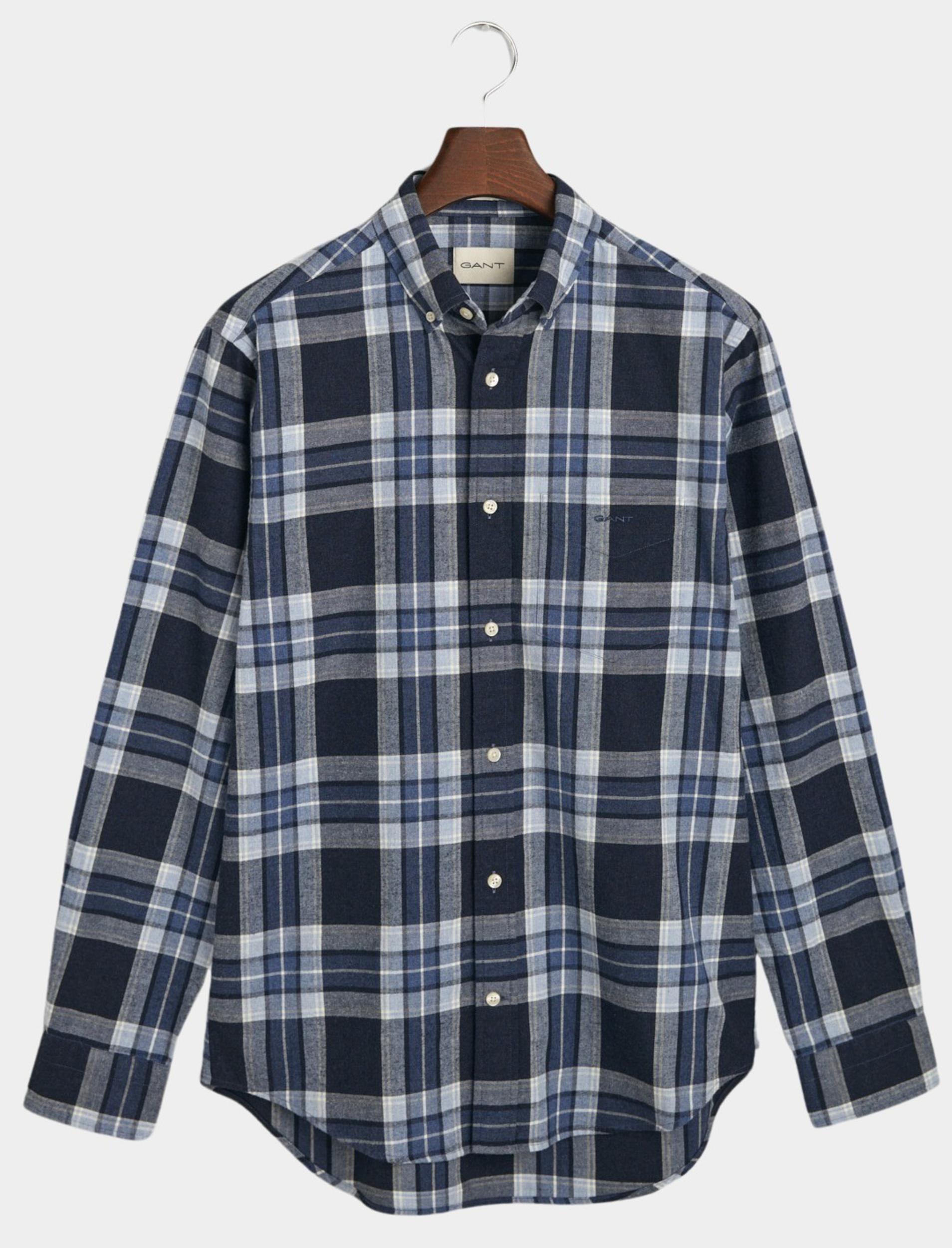 Gant Casual hemd lange mouw tartan melange check shirt 3240198/433