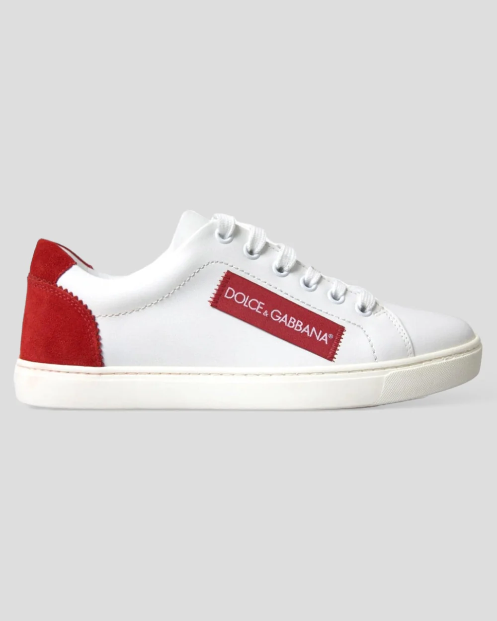 Dolce and Gabbana / rood leren sneakers