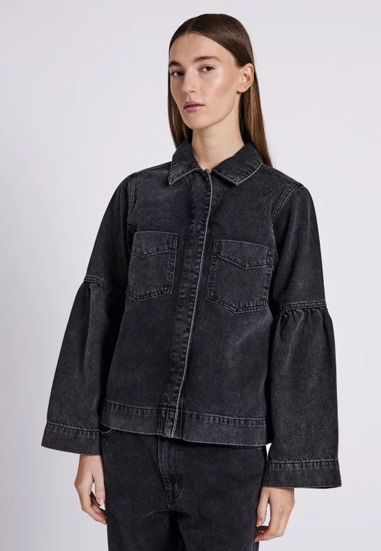 Norr Hannali denim jacket black washed -